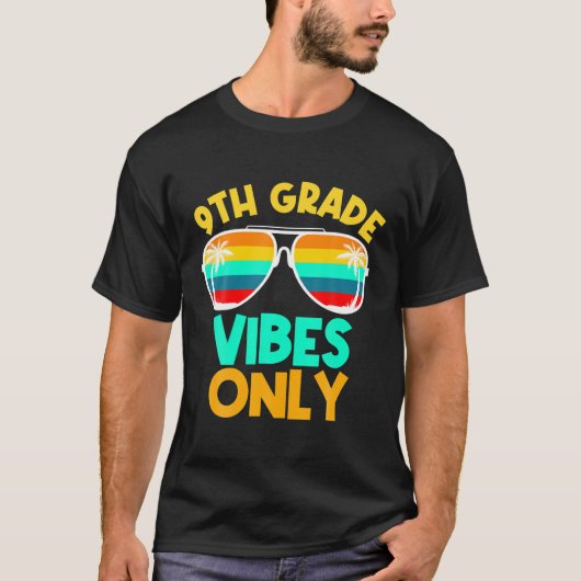 9e graad Vibes Funny 9e graad terug naar school S T-shirt (Voorkant)