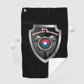 9e infanteriedivisie Aangepast schild Golfhanddoek