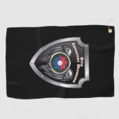 9e Infanteriedivisie Aangepaste Schild Golfhanddoek (Horizontaal)