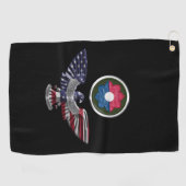 9e infanteriedivisie Eagle Veteran Golfhanddoek (Horizontaal)