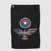 9e infanteriedivisie Eagle Veteran Golfhanddoek (Voorkant)