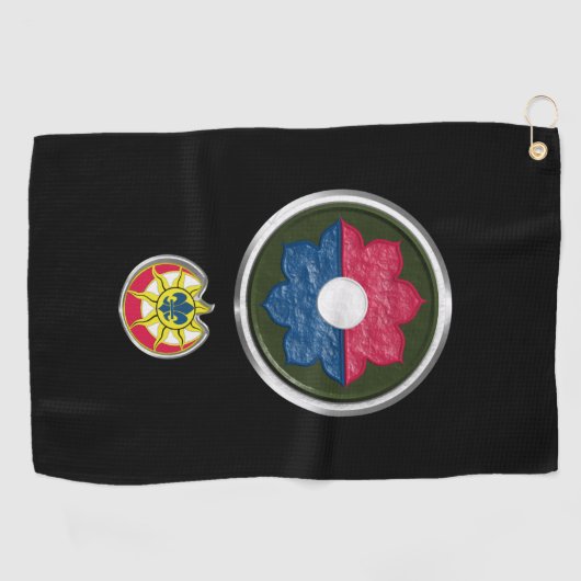 9e infanteriedivisie Gepersonaliseerd pleister en  Golfhanddoek (Horizontaal)