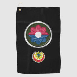 9e infanteriedivisie Gepersonaliseerd pleister en  Golfhanddoek