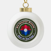 9e infanteriedivisie keramische bal ornament (Voorkant)