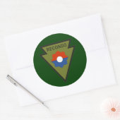 9e Infanteriedivisie Recondo pocket patch 2 Ronde Sticker (Envelop)