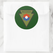 9e Infanteriedivisie Recondo pocket patch 2 Ronde Sticker (Tas)