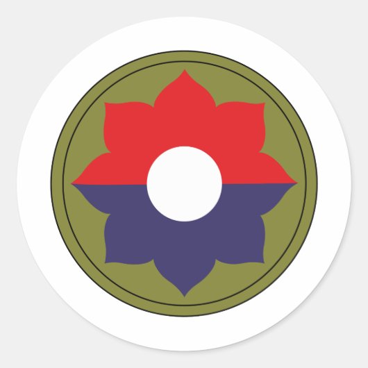 9e infanteriedivisie ronde sticker (Voorkant)