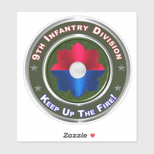 9e infanteriedivisie sticker (Vel)