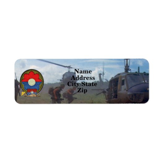 9e Infanteriedivisie Vietnam Oorlogsveteranen Etiket (Voorkant)