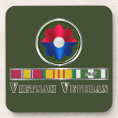 9e infanteriedivisie Vietnam Veteraan Bier Onderzetter (Voorkant)