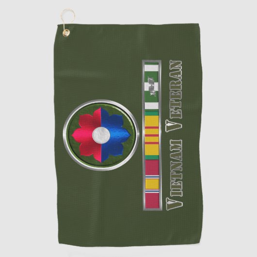9e infanteriedivisie Vietnam Veteraan Golfhanddoek (Voorkant)