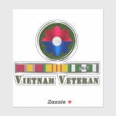 9e infanteriedivisie Vietnam Veteraan Sticker (Vel)