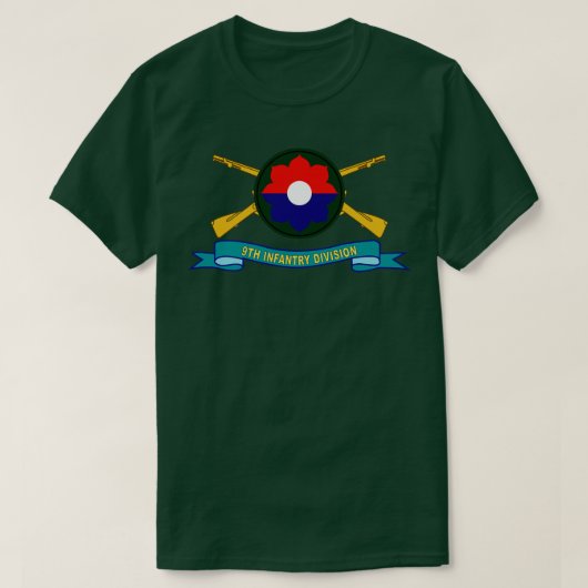9e Infanteriedivisie w Br SSI Ribbon X T-shirt (Design voorkant)