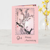 9e Jubileum kaart (Gele Bloem)