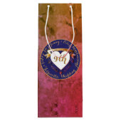 9e Jubileum Terracotta & Lapis Gift Bag Wijn Cadeautas (Achterkant)