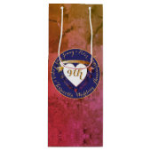 9e Jubileum Terracotta & Lapis Gift Bag Wijn Cadeautas (Voorkant)