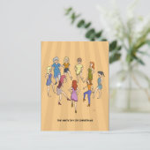 9e Kerstdag (9 Dansende Dames) Briefkaart (Staand voorkant)