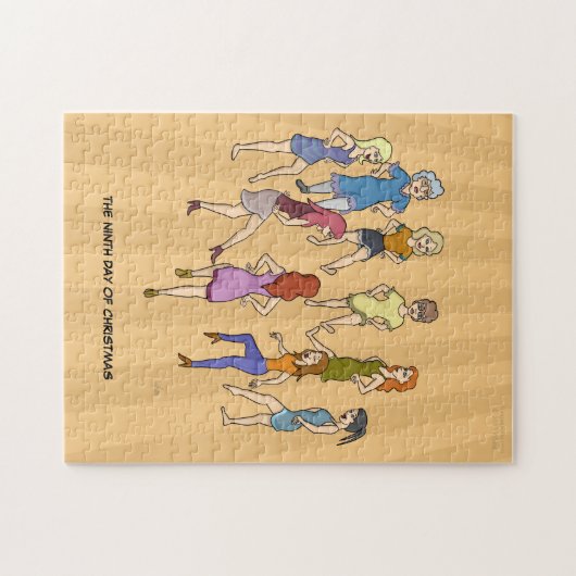 9e kerstdag (negen dames) Jigzaag Puzzle Legpuzzel (Horizontaal)