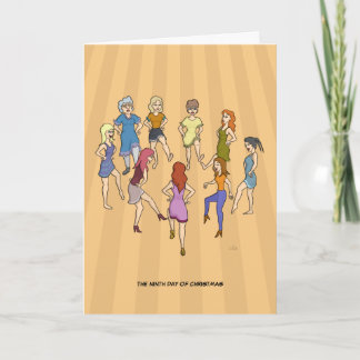 9e Kerstdag (Nine Ladies Dancing) Kaart