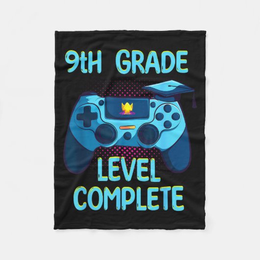9e klas niveau voltooid laatste schooldag grappig fleece deken (Voorkant)