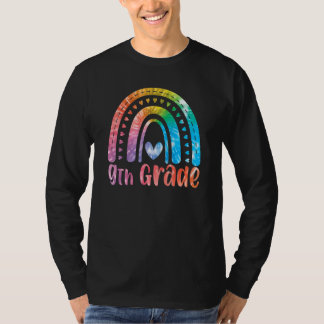 9e klas Tie Dye Regenboog Eerste Dag Van School Ru T-shirt