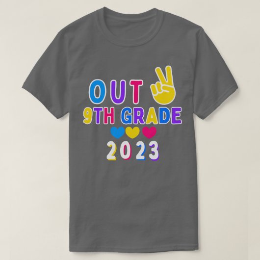 9e klas van 2023 Afstuderen dag T-shirt (Design voorkant)