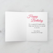 9e kleindochter Pink Fairy verjaardag Kaart (Binnen)