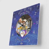 9e Lapis Foto Bruiloft Jubileum Vierkante Klok (Hoek)