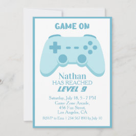 9e Level Up Feestje | Videogame Boy Verjaardag Kaart