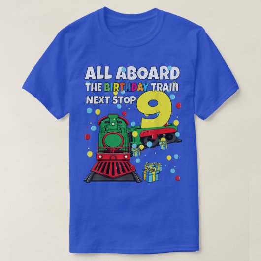 9e treinstuur op de geboorte Alle aan boord van de T-shirt (Design voorkant)