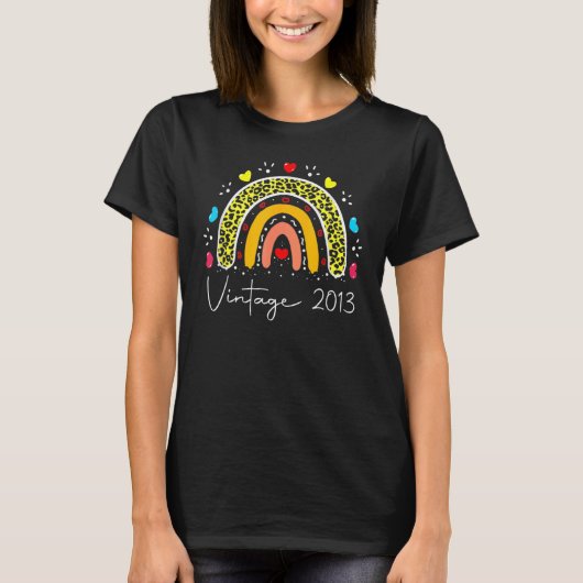 9e verjaardag 2013 Regenboogdag 1 T-shirt (Voorkant)