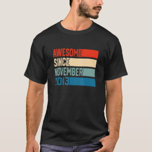 9e verjaardag 9 jaar oud Geweldige sinds 2 novembe T-shirt