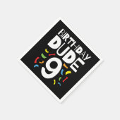 9e verjaardag 9 jaar oud jongensfeestje verjaardag servet (Hoek)