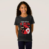 9e Verjaardag 9 Jaar Oud Kinder Feest Little Ninja T-shirt (Voorkant volledig)