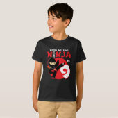 9e Verjaardag 9 Jaar Oud Kinder Feest Little Ninja T-shirt (Voorkant volledig)