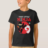 9e Verjaardag 9 Jaar Oud Kinder Feest Little Ninja T-shirt (Voorkant)