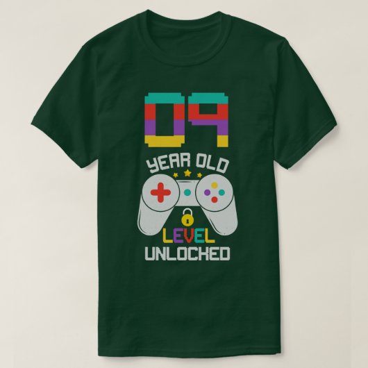 9e verjaardag 9 jaar oud niveau ontgrendelde bday  t-shirt (Design voorkant)
