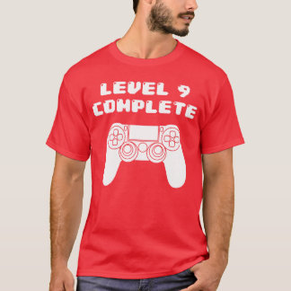 9e verjaardag 9 jaar oud videospelletjes verjaarda t-shirt