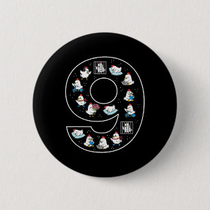 9e verjaardag 9 jaar oude kip jongens meisjes boer ronde button 5,7 cm