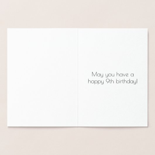 9e verjaardag - Art Deco Geïnspireerde look "9" en Folie Kaarten (Binnen)