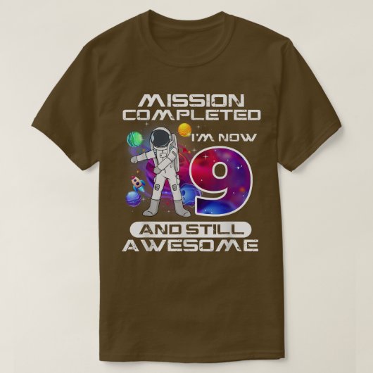 9e verjaardag Astronaut Space Lover 9 jaar oude Bd T-shirt (Design voorkant)