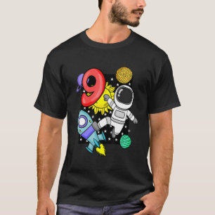 9e Verjaardag - Astronaut Verjaardag Jongen - nege T-shirt