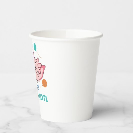 9e verjaardag Axolotl Negen jaar oude Cute Axolotl Papieren Bekers (Links)