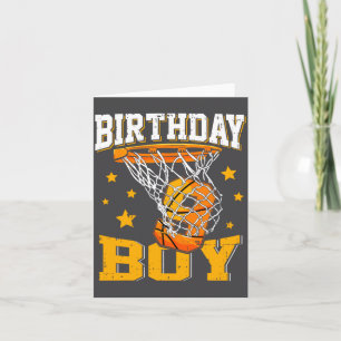 9e verjaardag basketbal jongen 9 jaar oud basketba kaart