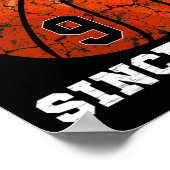 9e verjaardag Basketbal Liefhebber Gift 9 Jaar Oud Poster (Hoek)