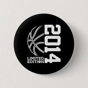9e verjaardag Basketbal Limited Edition 2014 1 Ronde Button 5,7 Cm