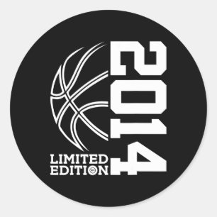 9e verjaardag Basketbal Limited Edition 2014 1 Ronde Sticker