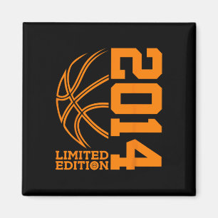 9E VERJAARDAG BASKETBAL LIMITED EDITION 2014 MAGNEET