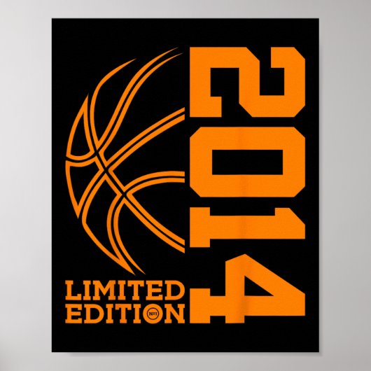 9E VERJAARDAG BASKETBAL LIMITED EDITION 2014 POSTER (Voorkant)