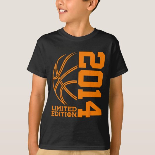 9E VERJAARDAG BASKETBAL LIMITED EDITION 2014 T-SHIRT (Voorkant)